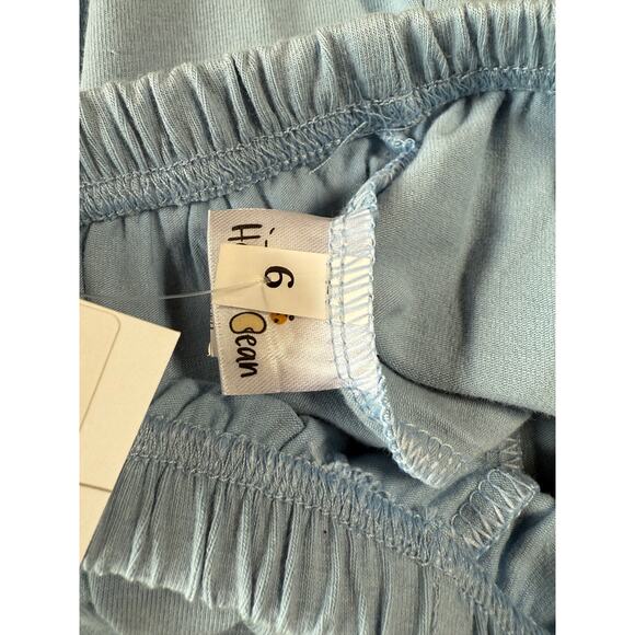 Boutique Light Blue Ruffle Leg Pants- Size 6 - Picture 2 of 3